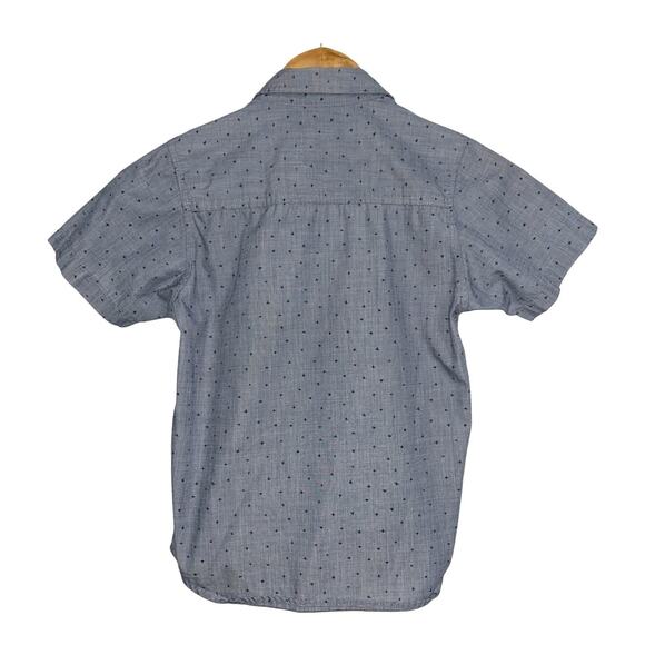 Quiksilver Kids' Boys' Youth Short Sleeve Button Up Shirt Blue Gray 7 - Picture 3 of 4